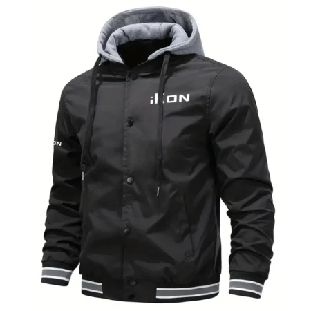 iKon Exclusive Logo Hooded Windbreaker Jacket HCPDBJ159IBZ