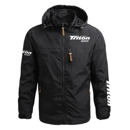 Triton Exclusive Logo Waterproof Outdoor Jacket Detachable Hood HCPDJH611TBZ