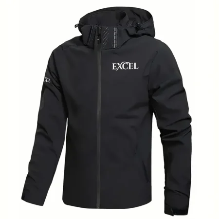 Excel Exclusive Logo Waterproof Windbreaker Jacket Detachable Hood HCPDMJ525AEXZ