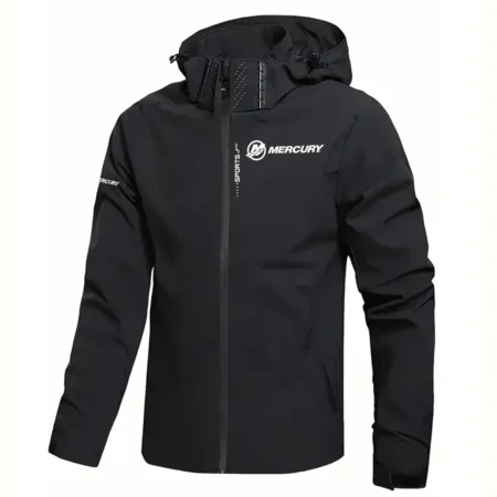 Mercury Exclusive Logo Waterproof Windbreaker Jacket Detachable Hood HCPDMJ525AMZ