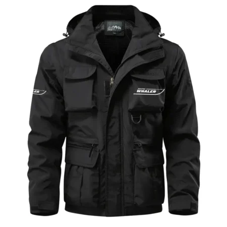 Boston Whaler Exclusive Logo Waterproof Multi Pocket Jacket Detachable Hood and Sleeves HCPDMPJ529BWZ