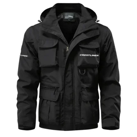 Stratos Exclusive Logo Waterproof Multi Pocket Jacket Detachable Hood and Sleeves HCPDMPJ529SAZ