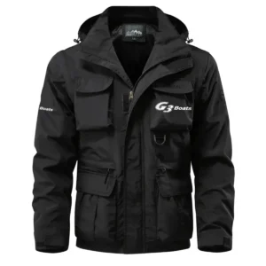 Garmin Exclusive Logo Waterproof Multi Pocket Jacket Detachable Hood and Sleeves HCPDMPJ529GZ