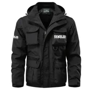 Falcon Exclusive Logo Waterproof Multi Pocket Jacket Detachable Hood and Sleeves HCPDMPJ529FAZ
