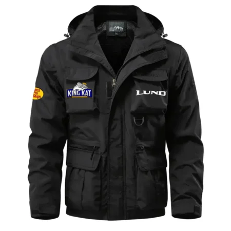 Lund National Walleye Tour Waterproof Multi Pocket Jacket Detachable Hood and Sleeves HCPDMPJ529LBNW