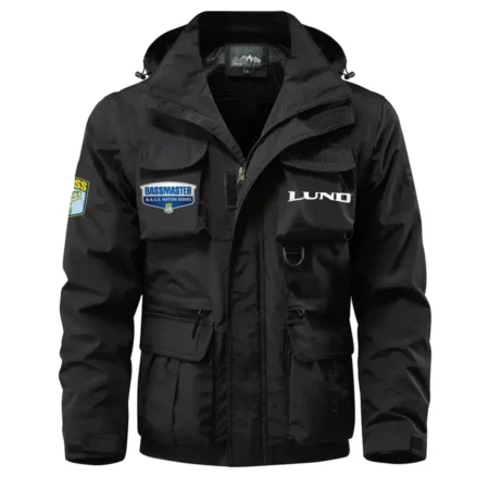 Lund Crappie Master Waterproof Multi Pocket Jacket Detachable Hood and Sleeves HCPDMPJ529LBCR