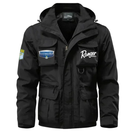 Ranger B.A.S.S. Nation Waterproof Multi Pocket Jacket Detachable Hood and Sleeves HCPDMPJ529RBN