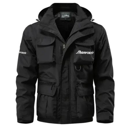 Shamrock Exclusive Logo Waterproof Multi Pocket Jacket Detachable Hood and Sleeves HCPDMPJ529SHZ