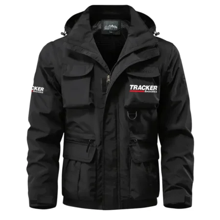 Tracker Exclusive Logo Waterproof Multi Pocket Jacket Detachable Hood and Sleeves HCPDMPJ529TRZ