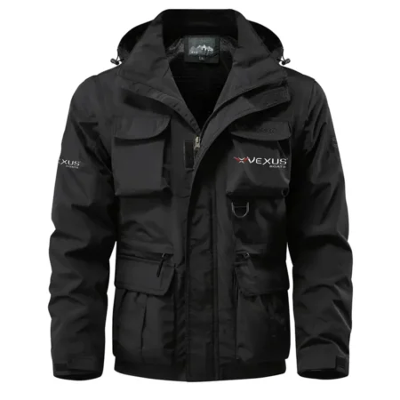 Vexus Exclusive Logo Waterproof Multi Pocket Jacket Detachable Hood and Sleeves HCPDMPJ529VBZ