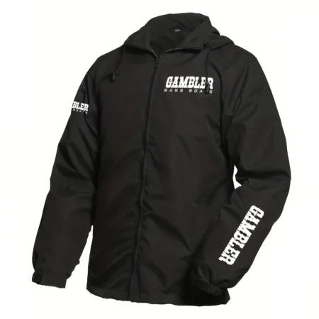 Gambler Exclusive Logo Rain Jacket Detachable Hood HCPDRJ622GBZ