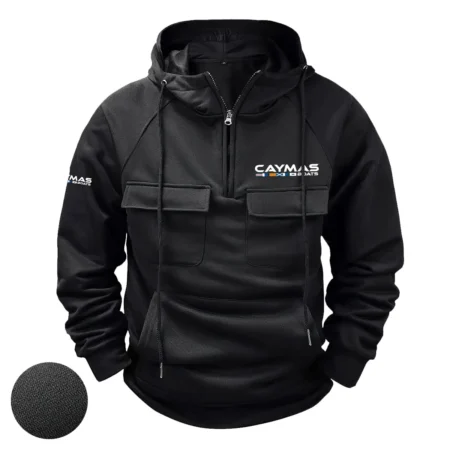 Caymas Exclusive Logo Tactical Quarter Zip Hoodie HCPDTQH8CBZ