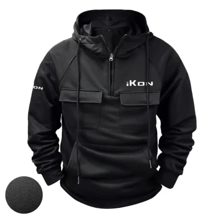 iKon Exclusive Logo Tactical Quarter Zip Hoodie HCPDTQH8IBZ