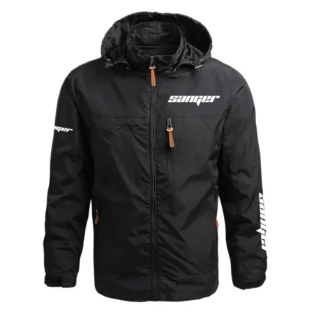 Sanger Exclusive Logo Waterproof Outdoor Jacket Detachable Hood HCPDJH611SGBZ