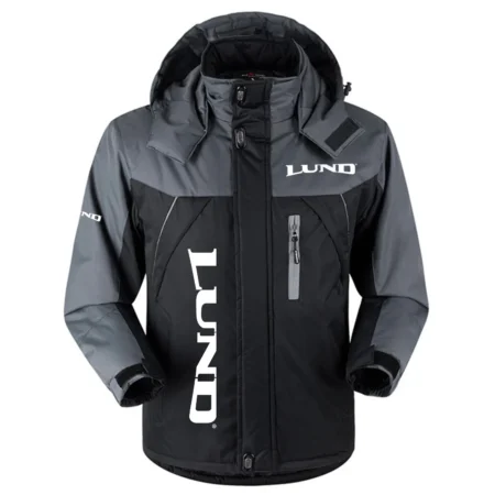 Lund Exclusive Logo Outdoor Charging Suit Plush Waterproof Windproof Jacket Detachable Hood HCPDPCS1409LBZ