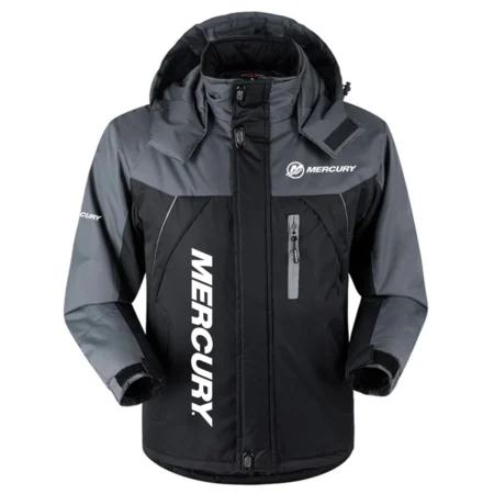 Mercury Exclusive Logo Outdoor Charging Suit Plush Waterproof Windproof Jacket Detachable Hood HCPDPCS1409MZ