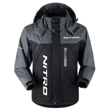 Nitro Exclusive Logo Outdoor Charging Suit Plush Waterproof Windproof Jacket Detachable Hood HCPDPCS1409NZ